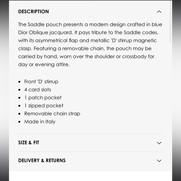 Dior saddle pouch crossbody/shoulder bag - Picture 8 of 9